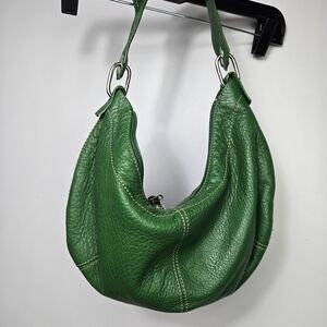 Sak Y2K Green Leather Small Hobo Bag. Flaws